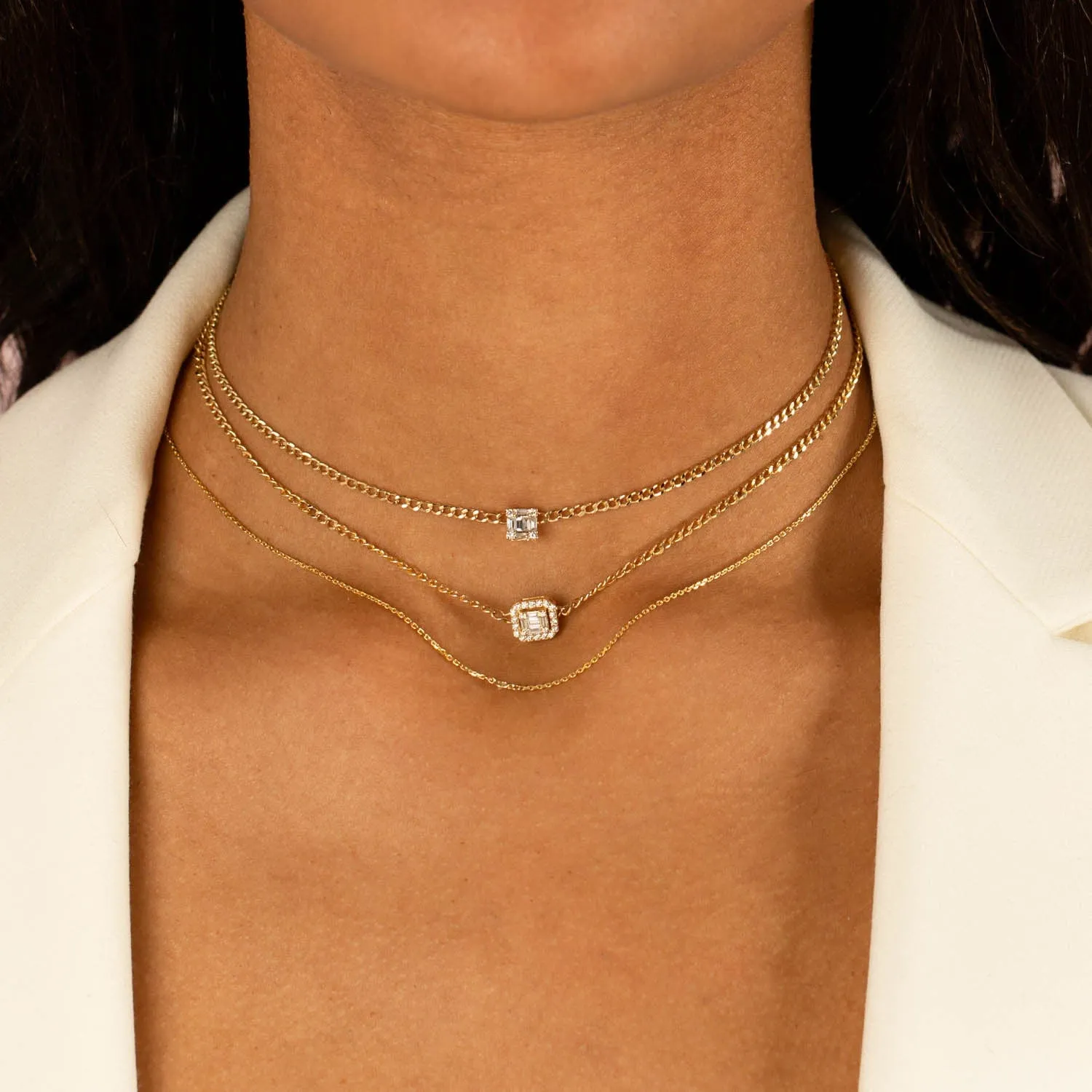Square Diamond Cuban Choker 14K sold by Adina Eden's product image thumbnail 2