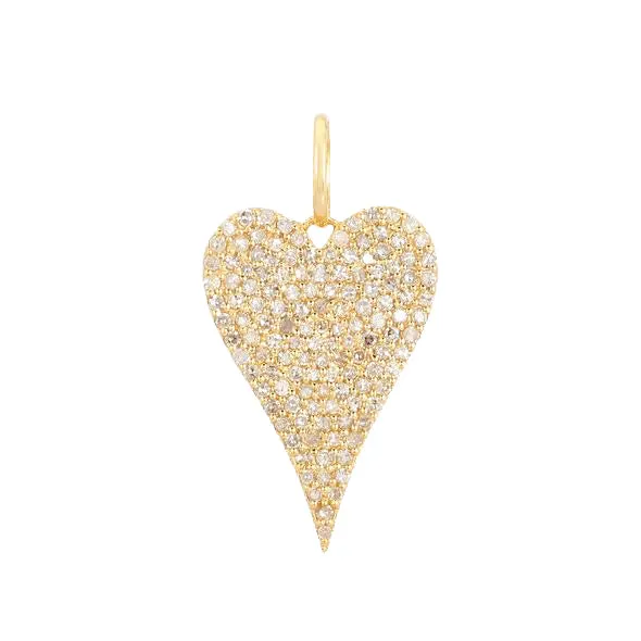 Diamond Jumbo Heart Charm 14K sold by Adina Eden's