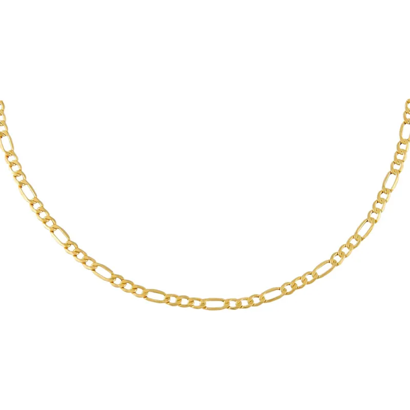 Super Hollow Figaro Necklace 14K sold by Adina Eden's