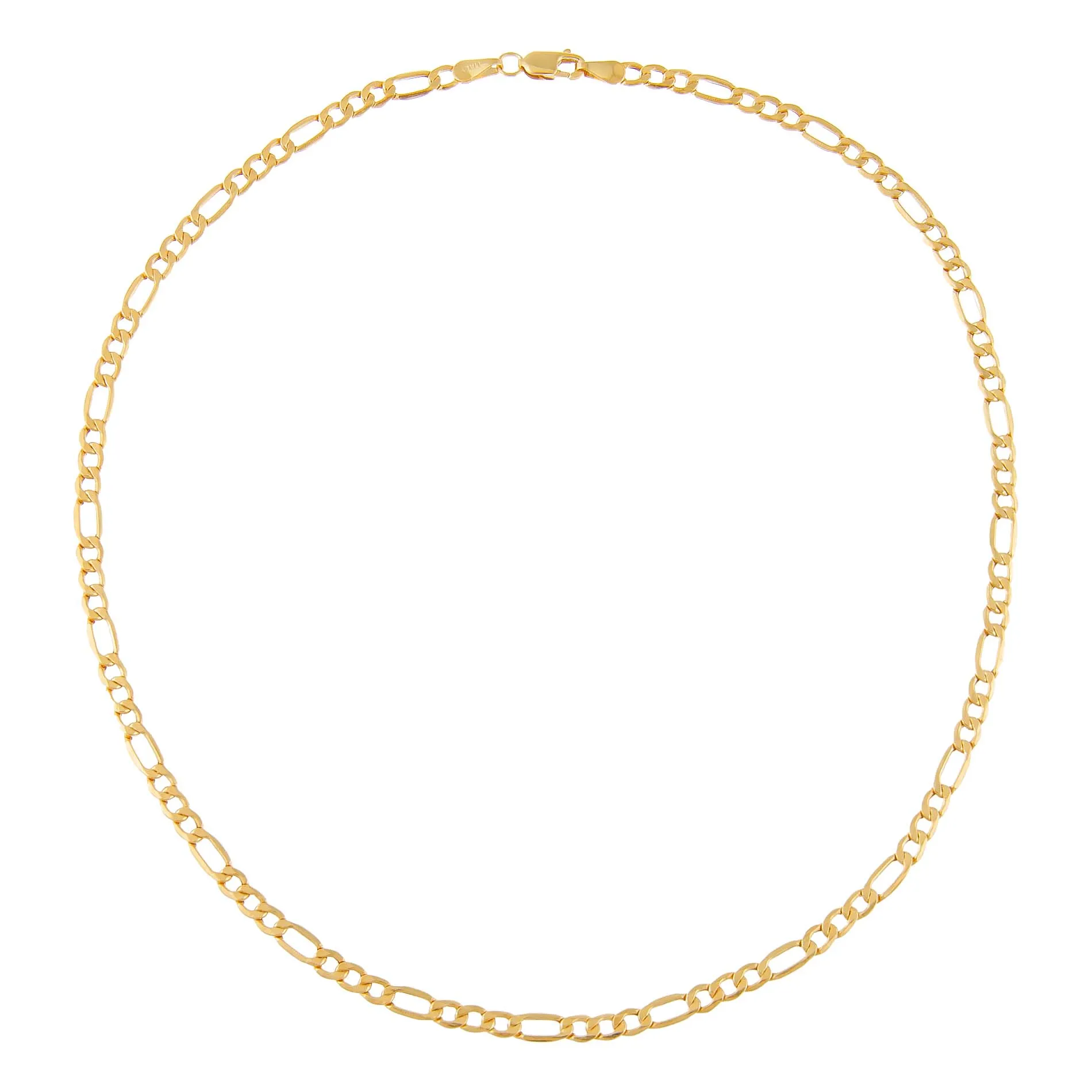 Super Hollow Figaro Necklace 14K sold by Adina Eden's product image thumbnail 3