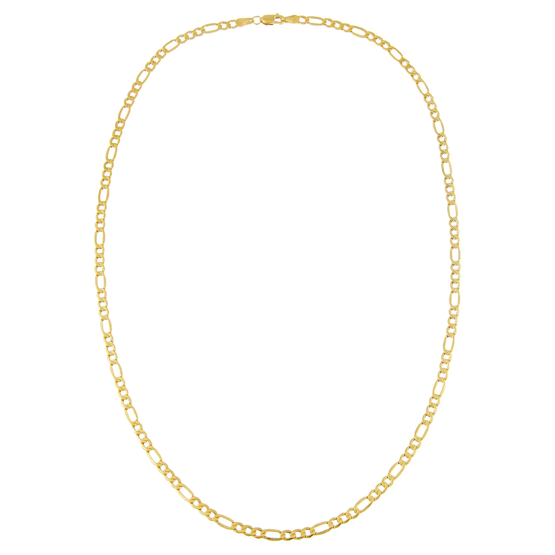 Super Hollow Figaro Necklace 14K sold by Adina Eden's product image thumbnail 5