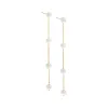 Pearl Chain Drop Stud Earring 14K sold by Adina Eden's