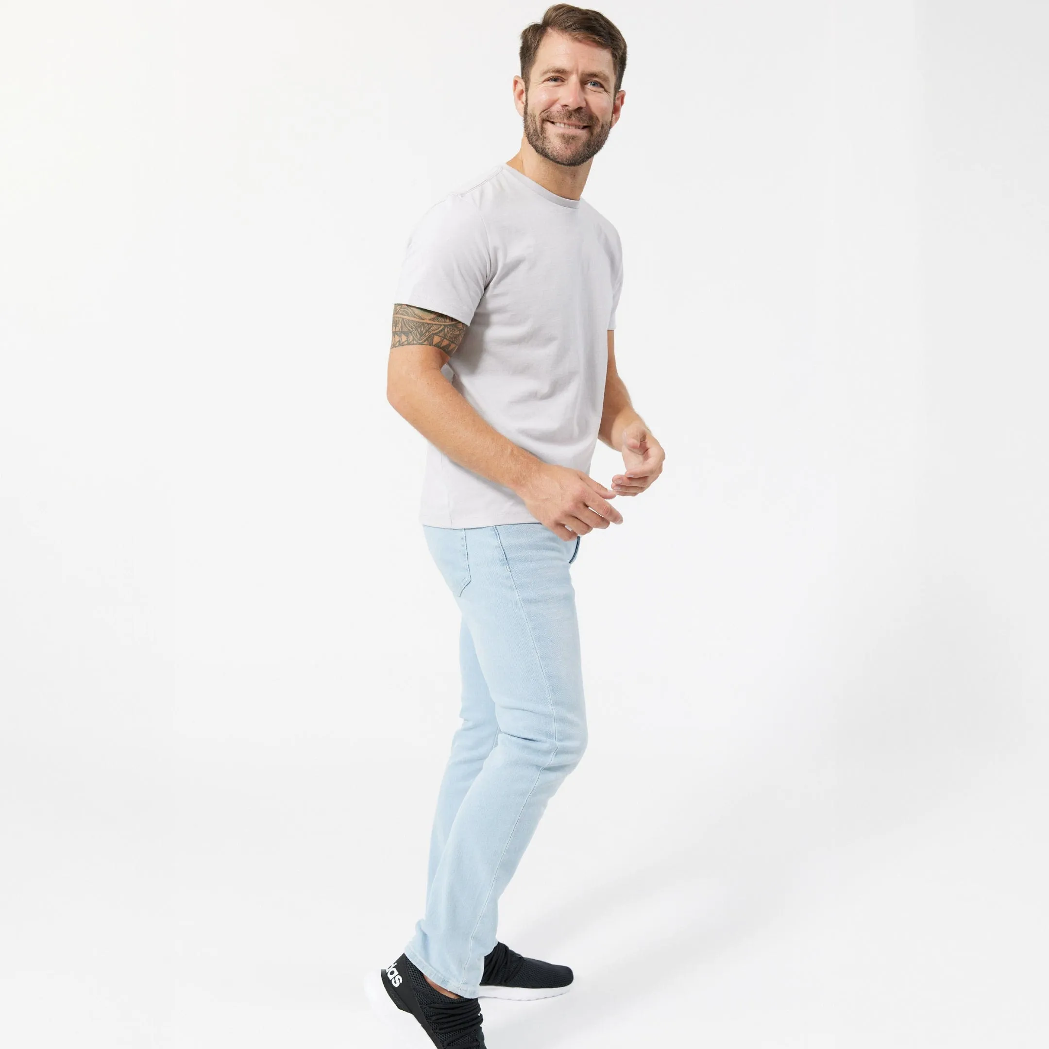 Space Grey Pima Cotton Crew Neck Tee sold by Ash & Erie product image thumbnail 5