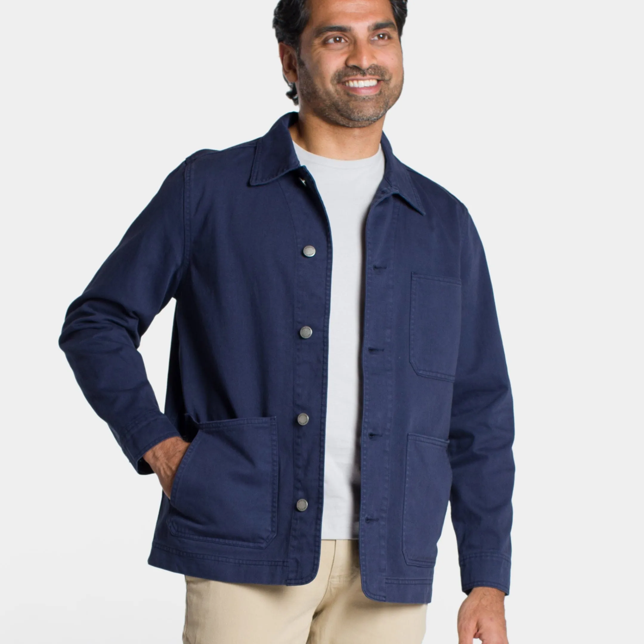 Navy Chore Jacket sold by Ash & Erie product image thumbnail 5