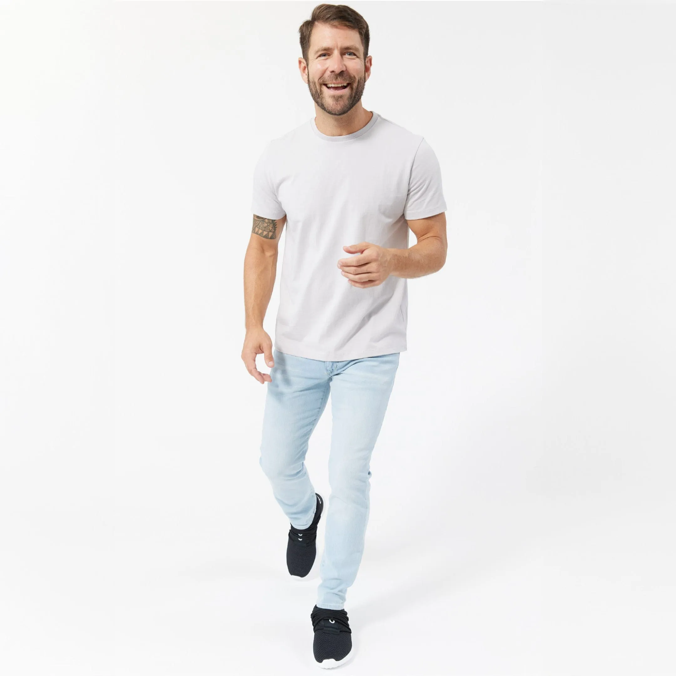 Space Grey Pima Cotton Crew Neck Tee sold by Ash & Erie product image thumbnail 2