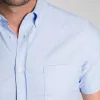 Blue Oxford Wrinkle Free Short Sleeve Shirt sold by Ash & Erie