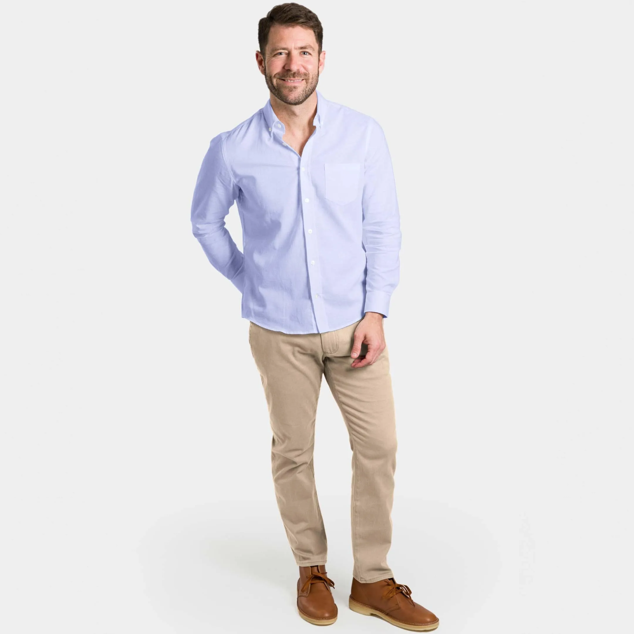 Blue Linen Shirt sold by Ash & Erie product image thumbnail 3