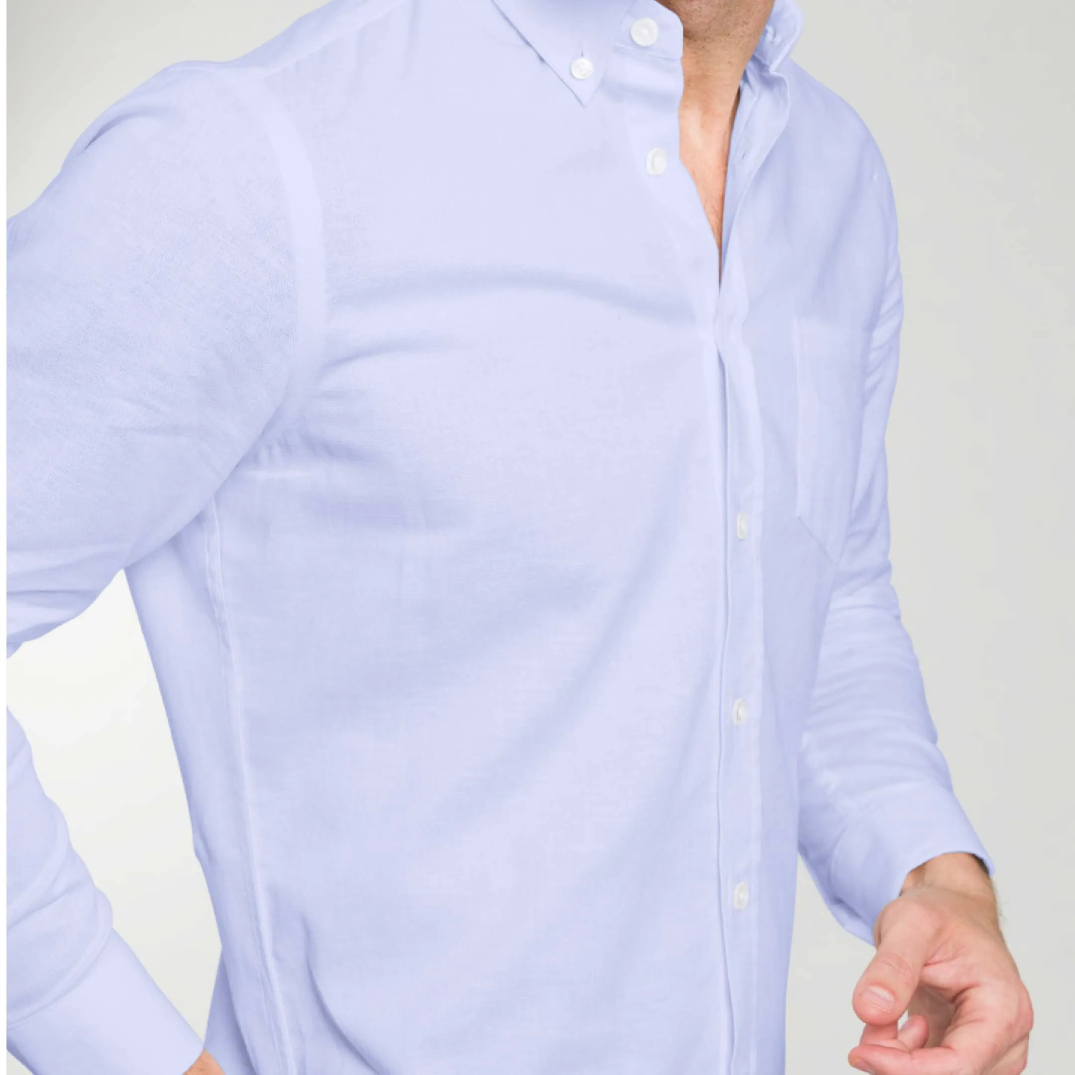 Blue Linen Shirt sold by Ash & Erie product image thumbnail 4