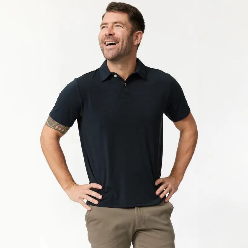 Charcoal Tech Polo sold by Ash & Erie