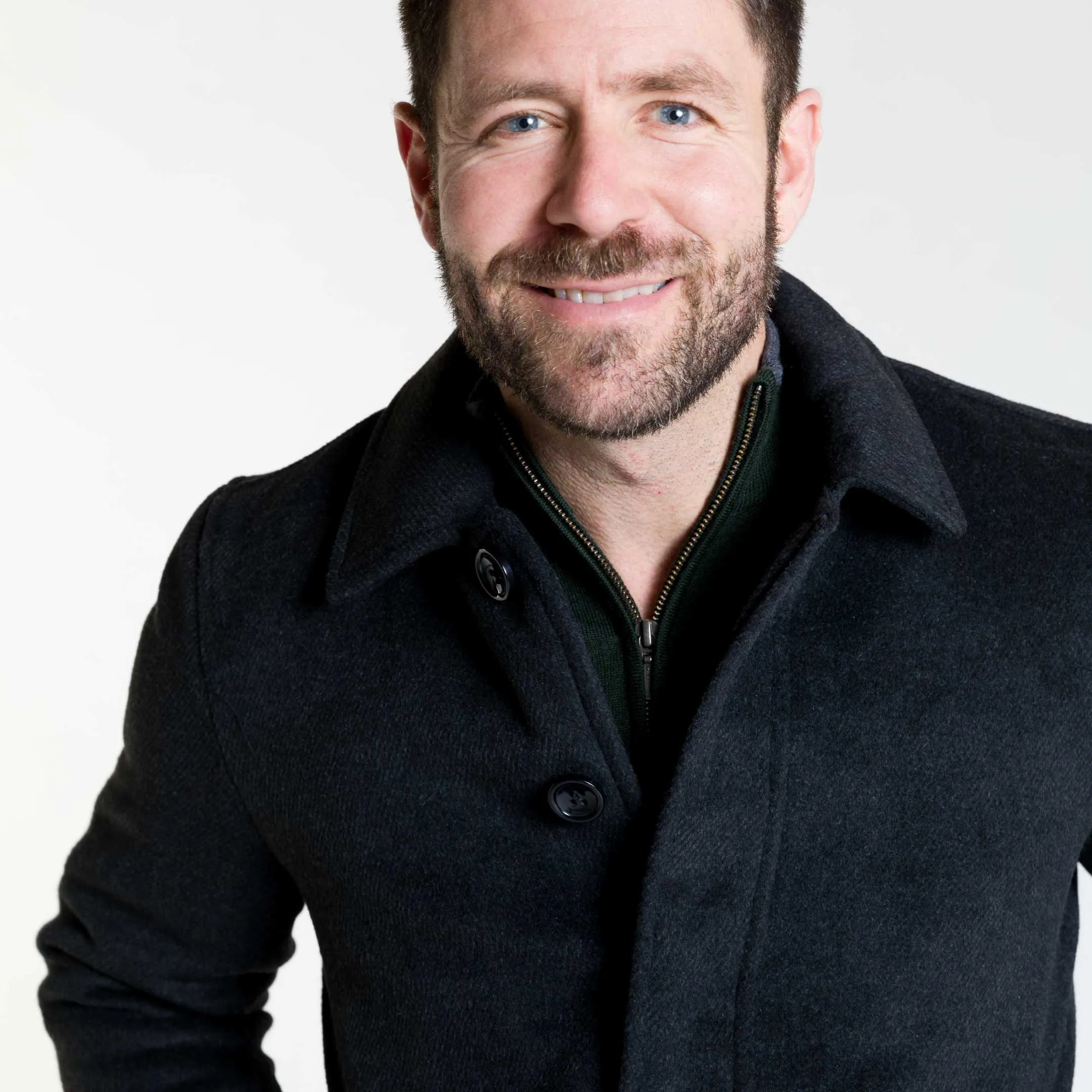 Black Herringbone Peacoat sold by Ash & Erie product image thumbnail 4