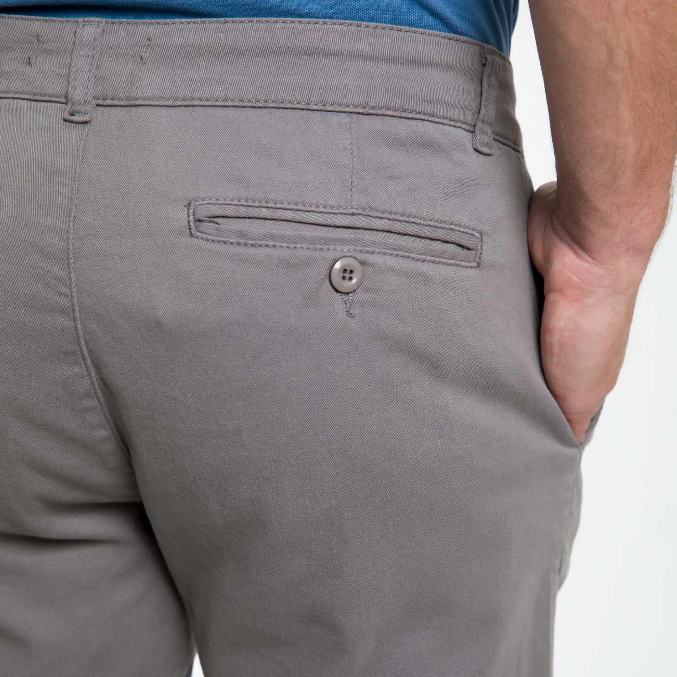 5" Grey Lightweight Stretch Chino Short sold by Ash & Erie product image thumbnail 5