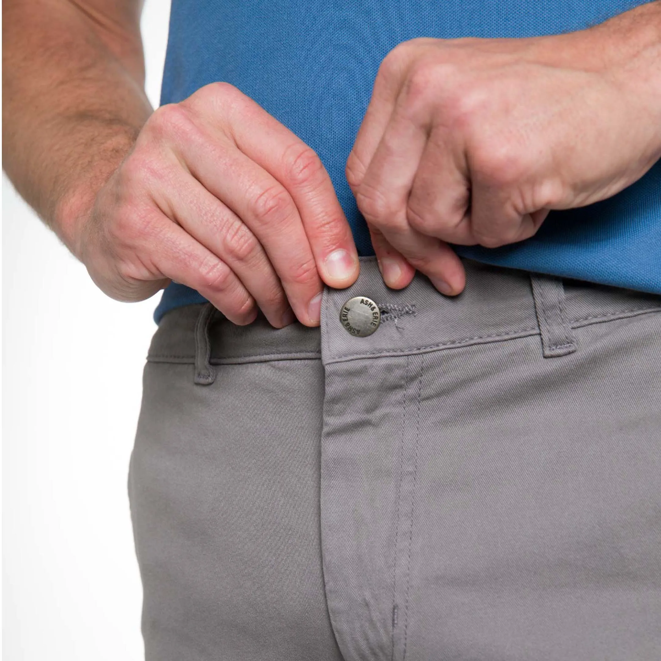 5" Grey Lightweight Stretch Chino Short sold by Ash & Erie product image thumbnail 4