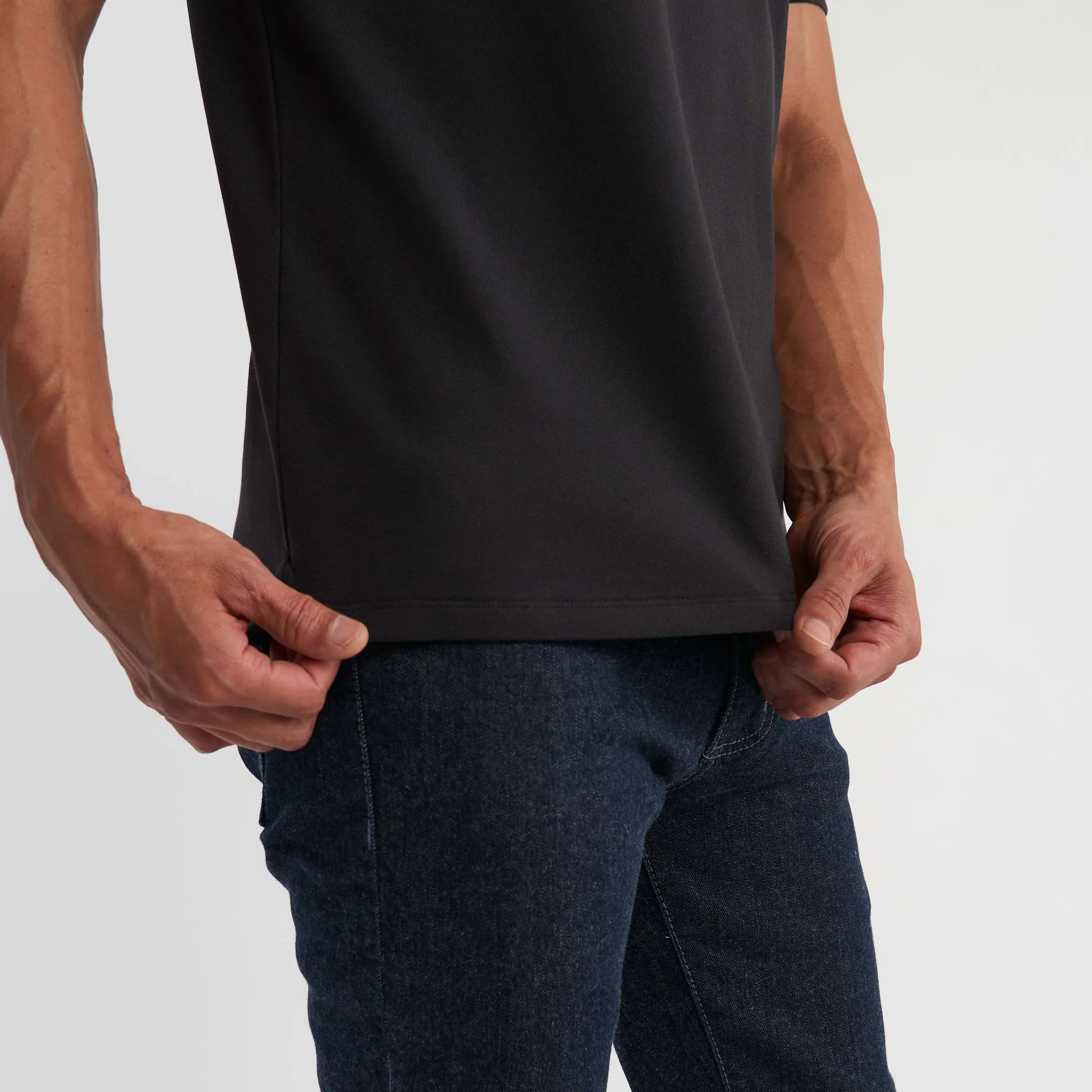 Black Pique Daily Polo sold by Ash & Erie product image thumbnail 5