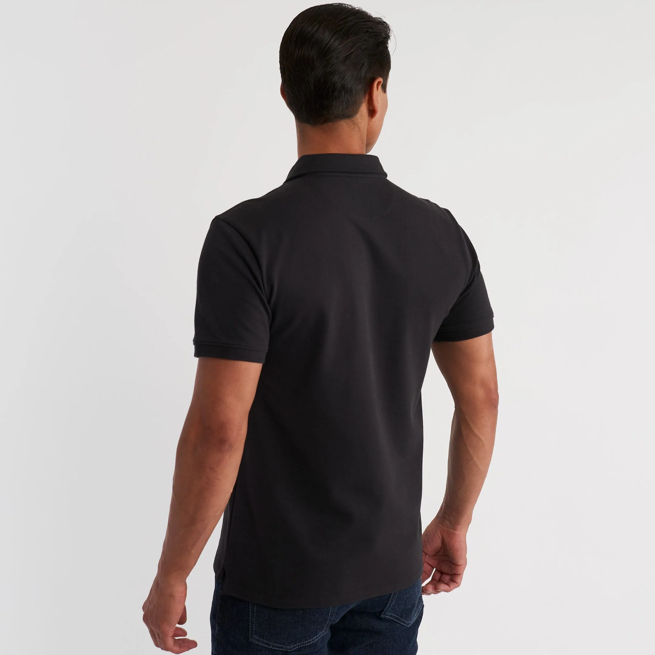 Black Pique Daily Polo sold by Ash & Erie product image thumbnail 3