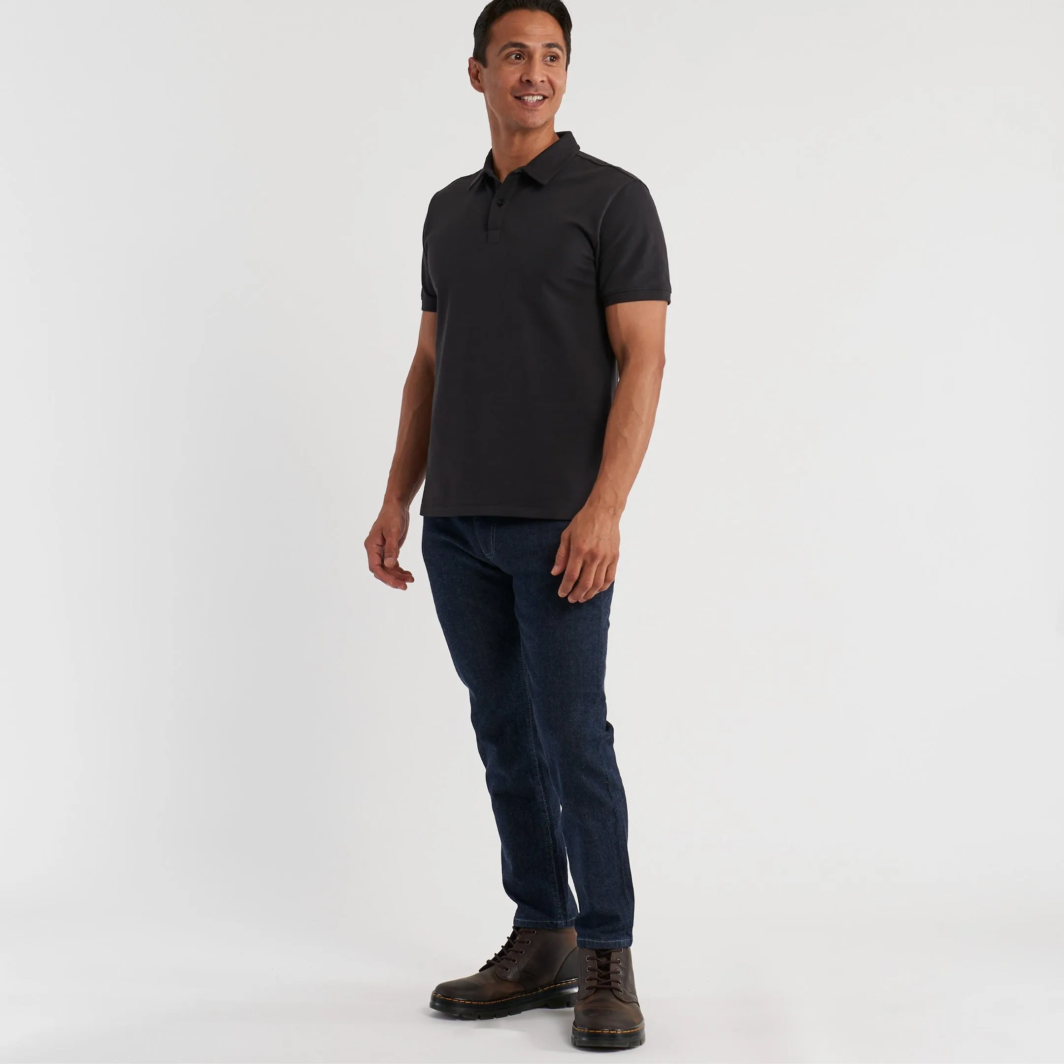Black Pique Daily Polo sold by Ash & Erie product image thumbnail 2
