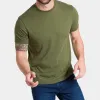 Heather Dark Green Crew Neck Tee sold by Ash & Erie
