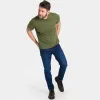 Heather Dark Green Crew Neck Tee sold by Ash & Erie
