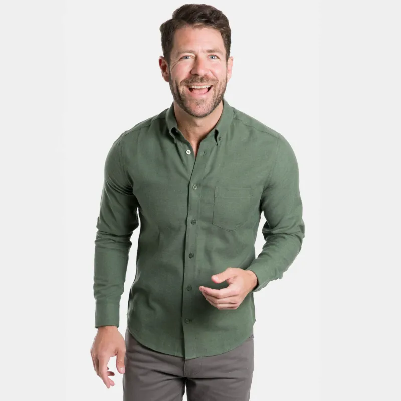 Elm Green Brushed Shirt sold by Ash & Erie