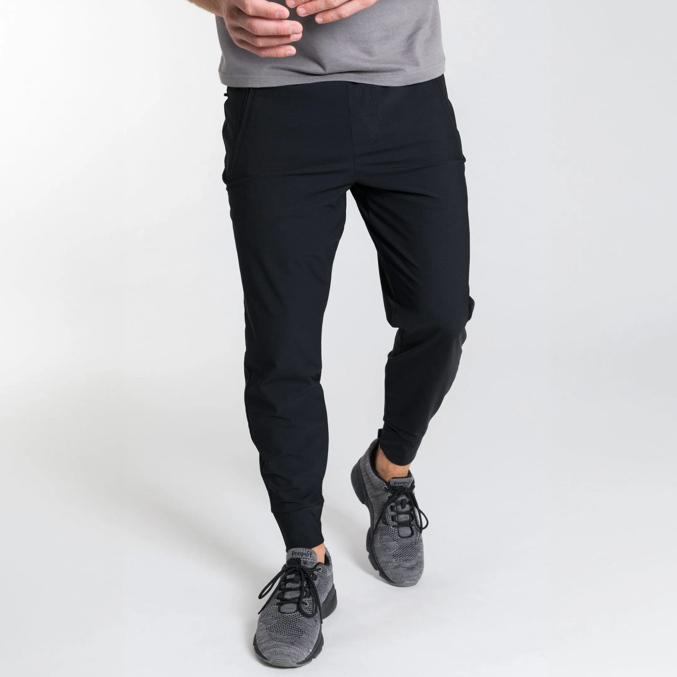 Black Hybrid Jogger sold by Ash & Erie