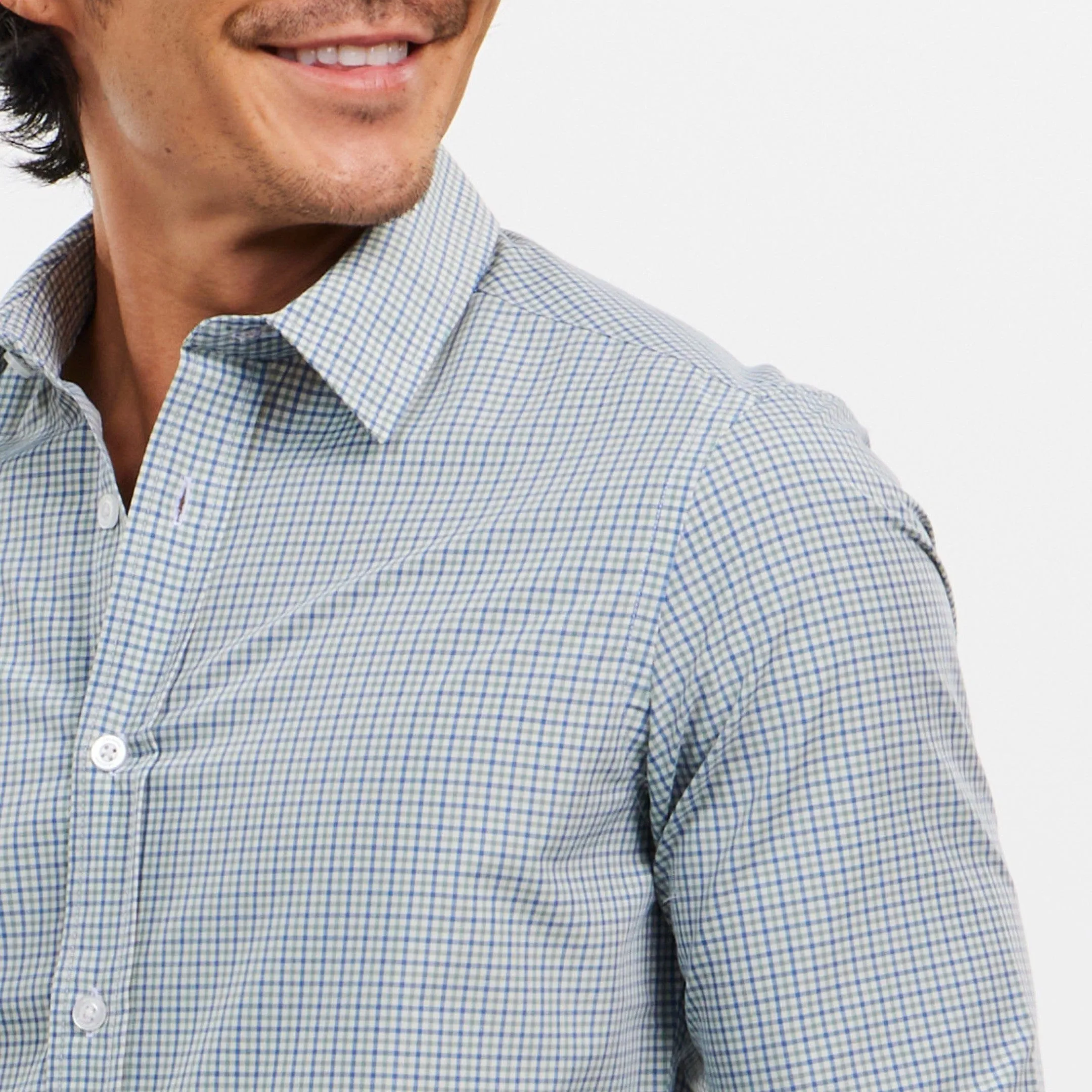 Coastal Plaid Wrinkle Free Shirt sold by Ash & Erie product image thumbnail 4