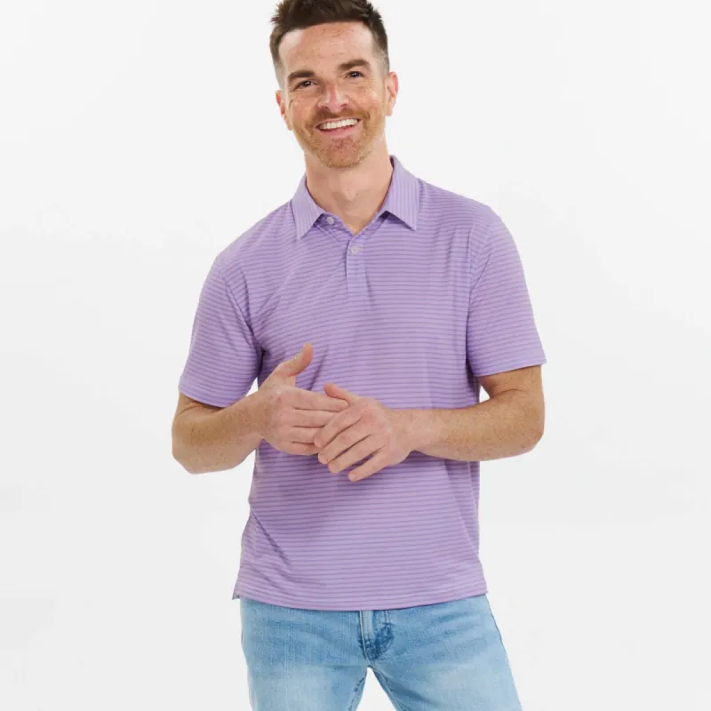 Concord Stripes Tech Polo sold by Ash & Erie
