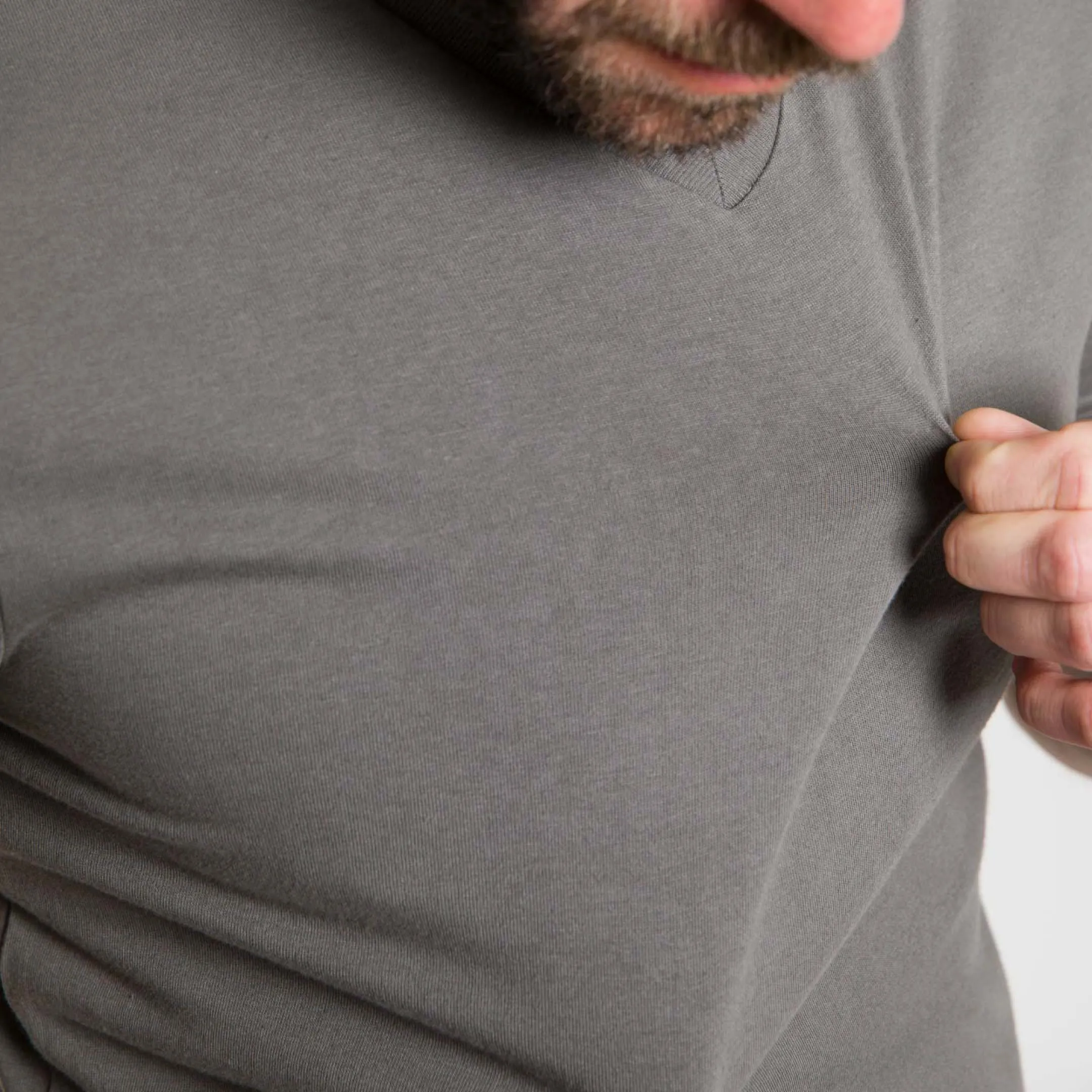 Grey V-Neck Tee sold by Ash & Erie product image thumbnail 4