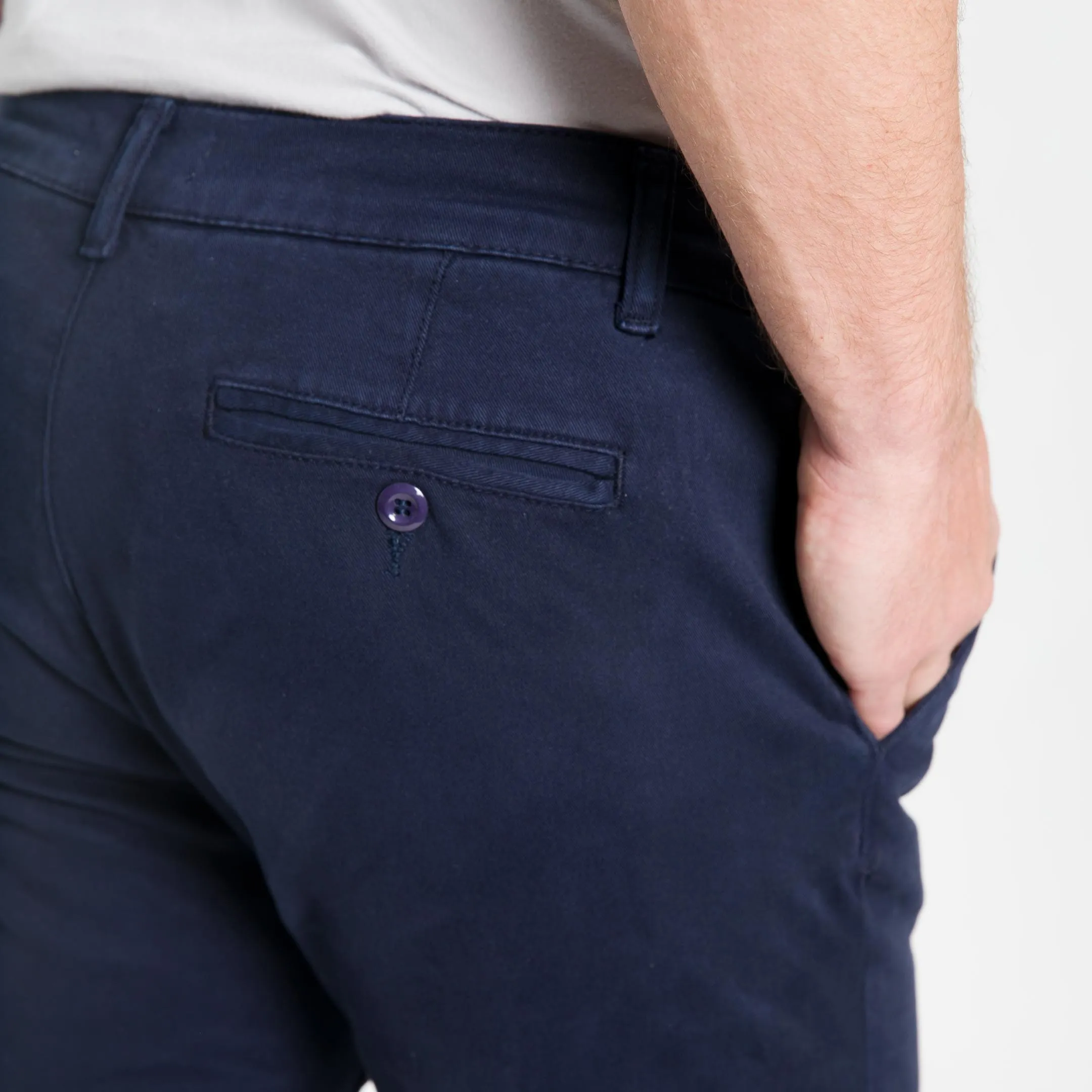 Navy Washed Stretch Chino sold by Ash & Erie product image thumbnail 4