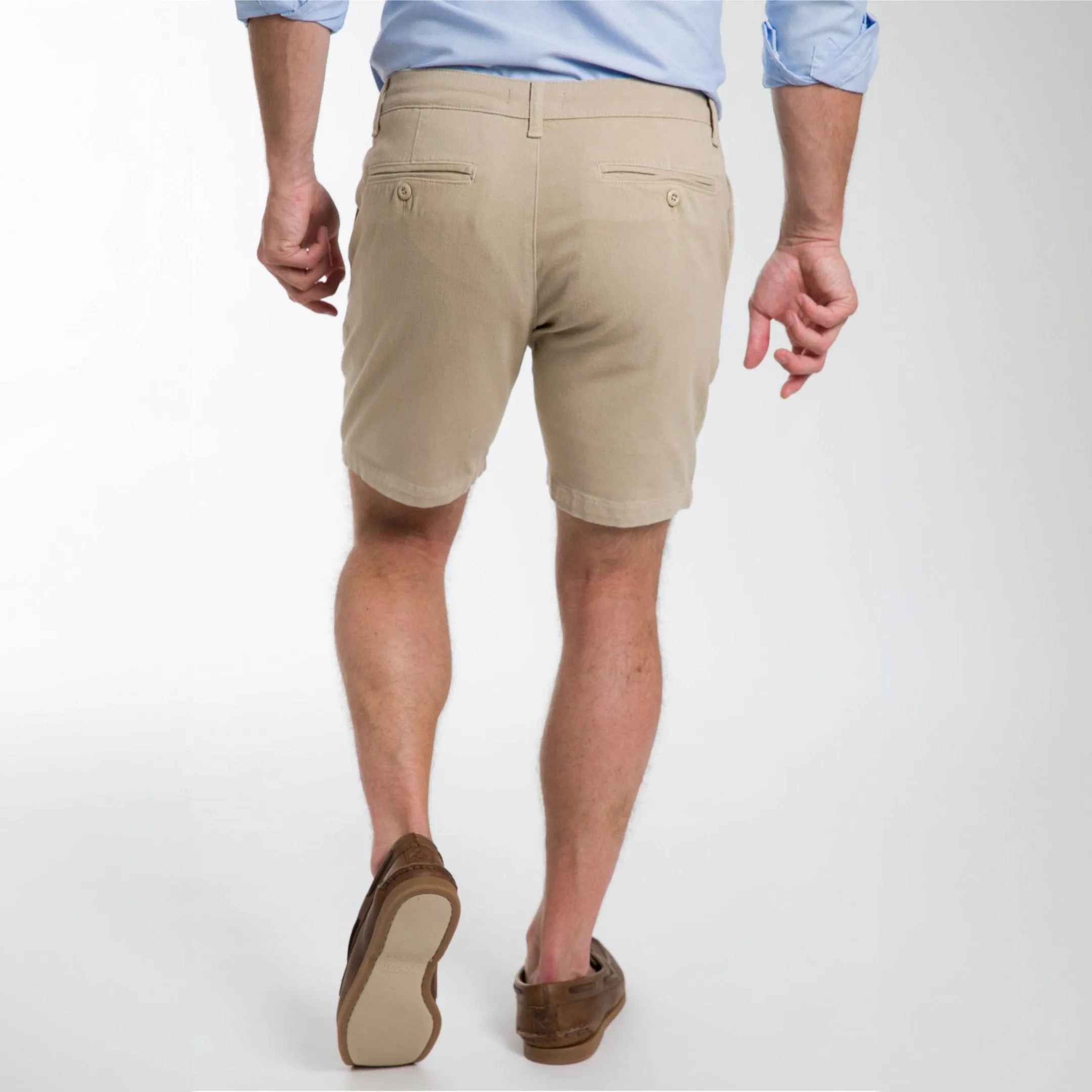 Classic Khaki Stretch Washed Chino Short sold by Ash & Erie product image thumbnail 3