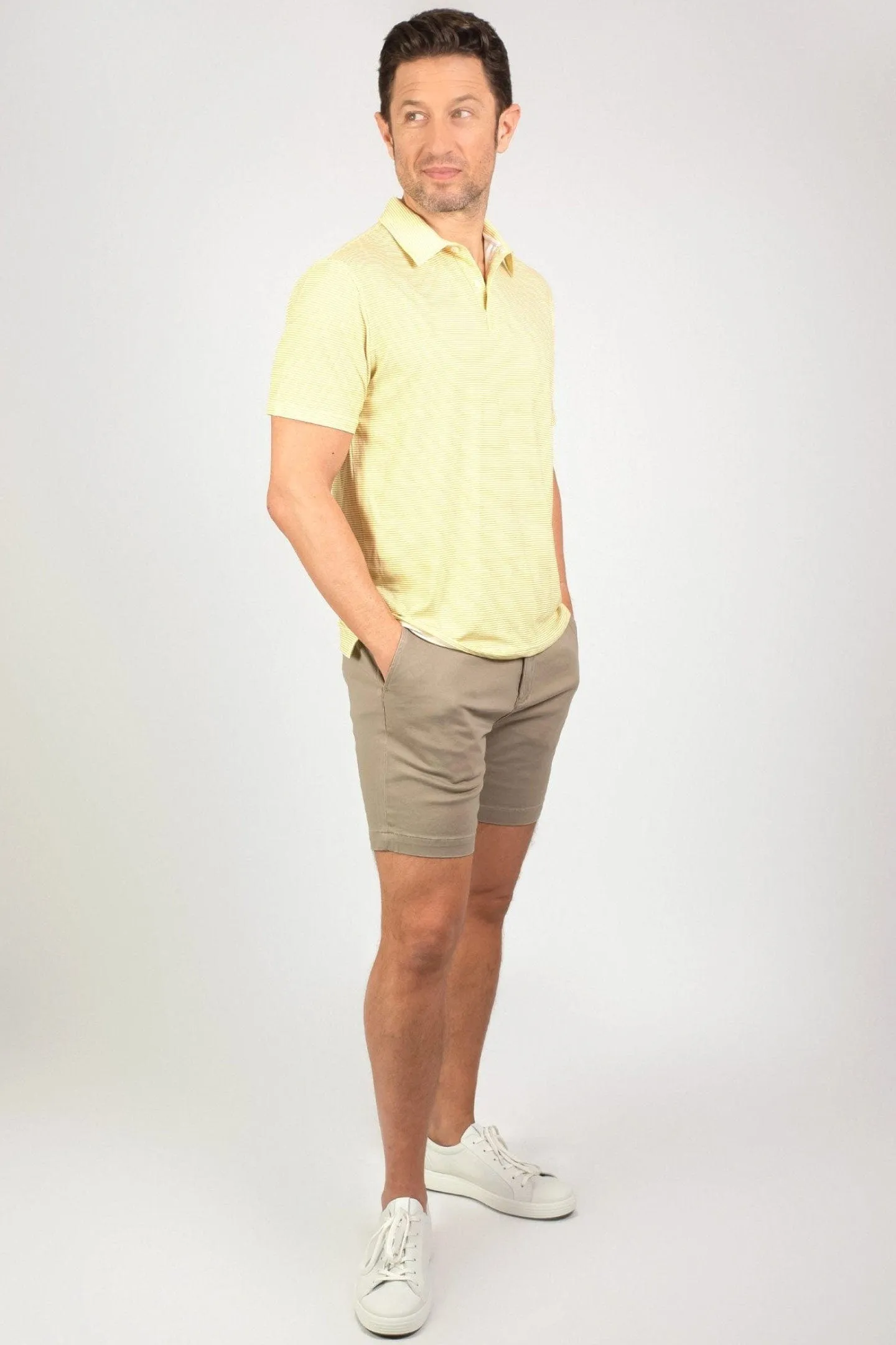Mustard Stripes Tech Polo sold by Ash & Erie product image thumbnail 2