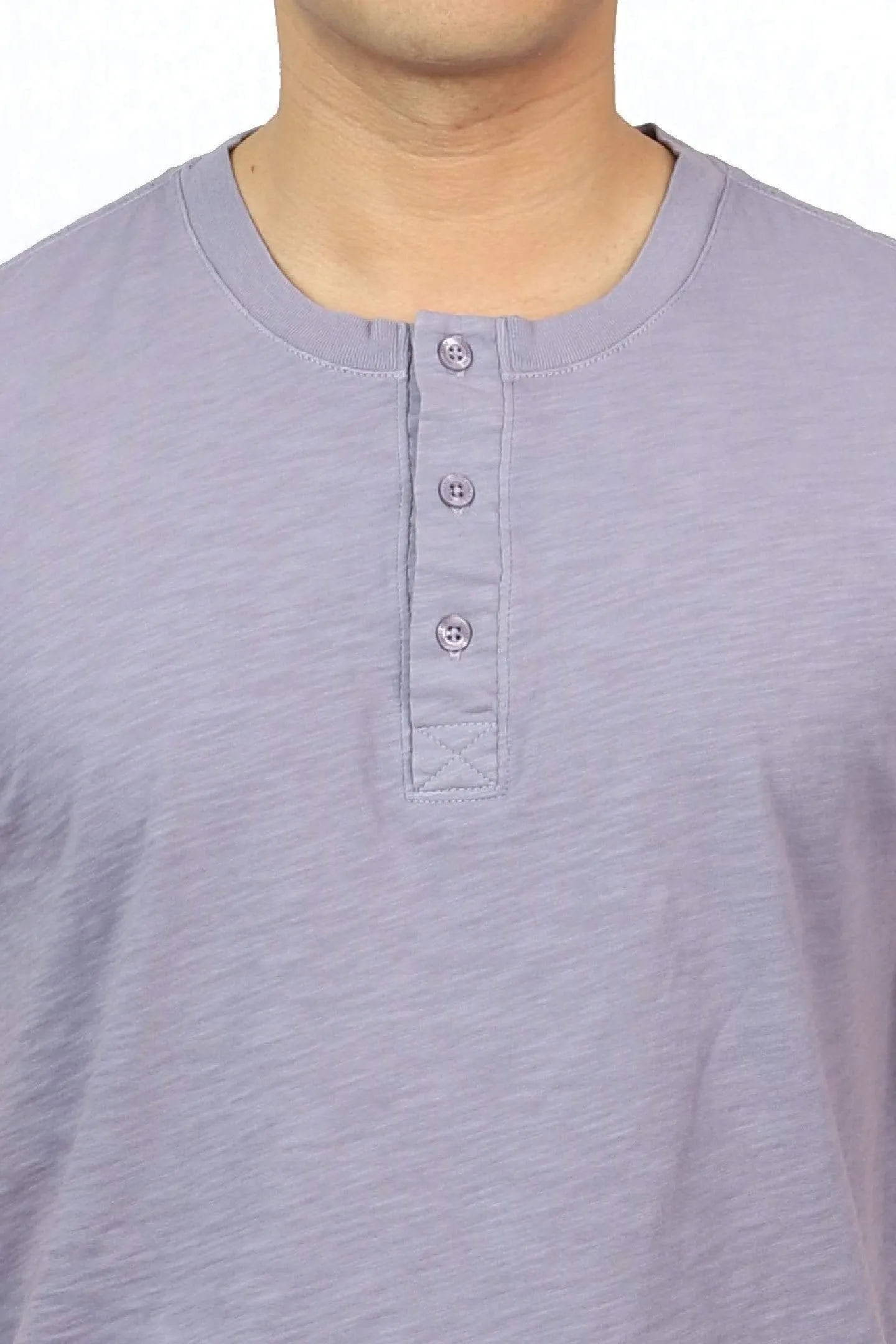 Lightweight Washed Dusty Mauve Short Sleeve Henley sold by Ash & Erie product image thumbnail 5