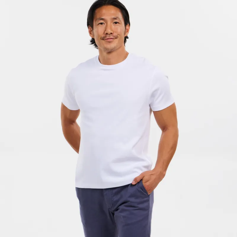 White Luxury Soft Touch Crew Neck Tee sold by Ash & Erie