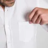 White Linen Short Sleeve Shirt sold by Ash & Erie
