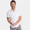 White Linen Short Sleeve Shirt sold by Ash & Erie