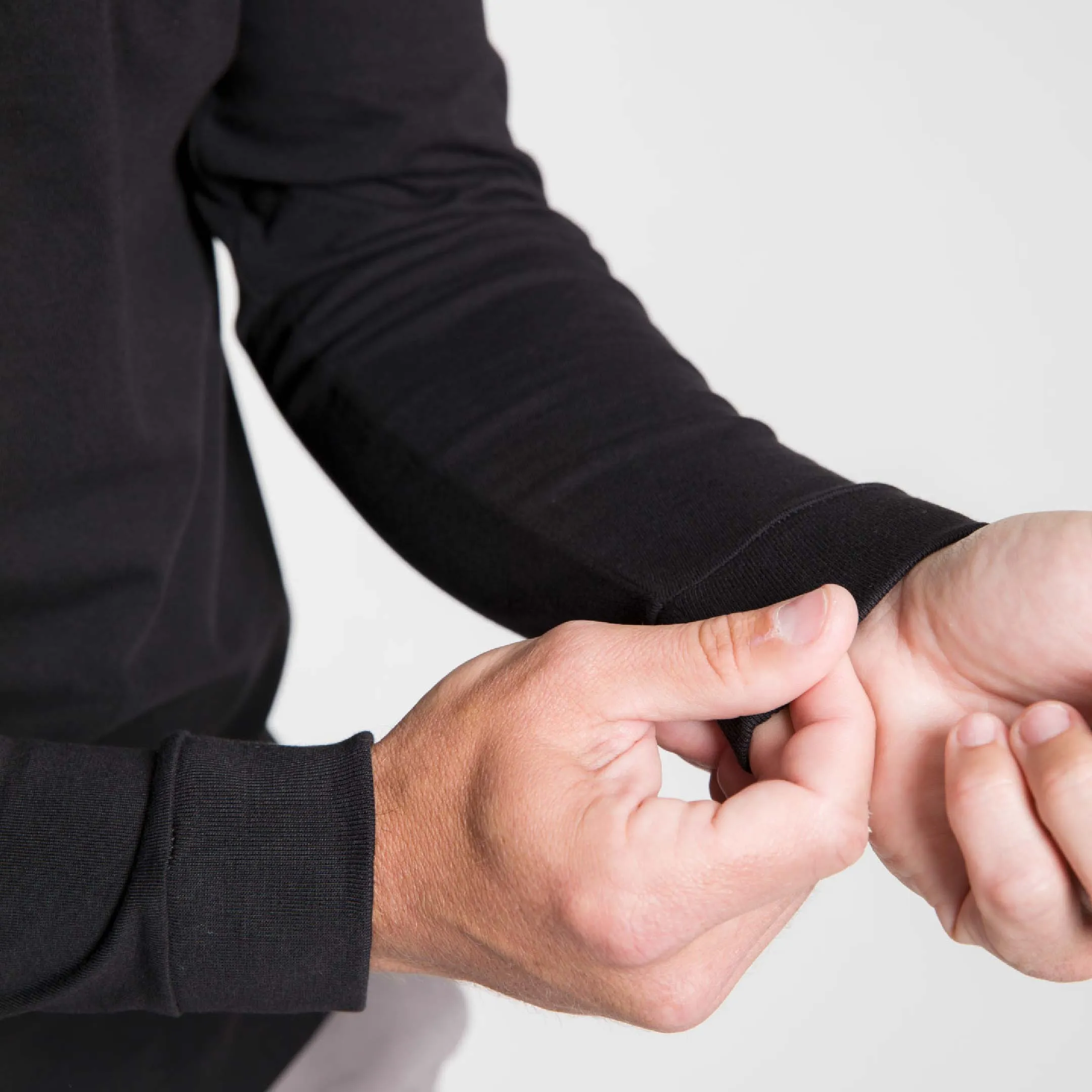 Black Long Sleeve Pima Cotton Henley sold by Ash & Erie product image thumbnail 4