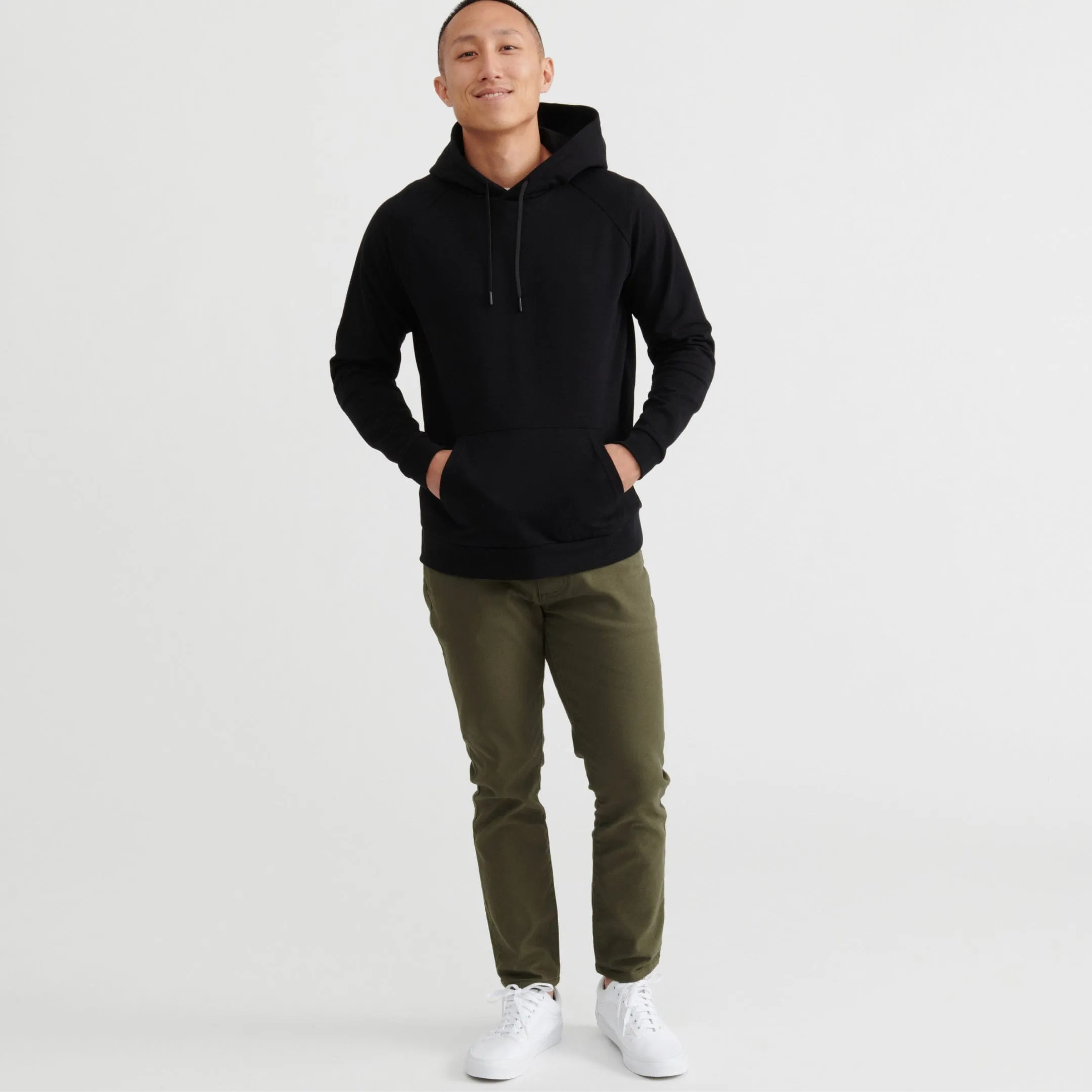 Black French Terry Pullover Hoodie sold by Ash & Erie product image thumbnail 2