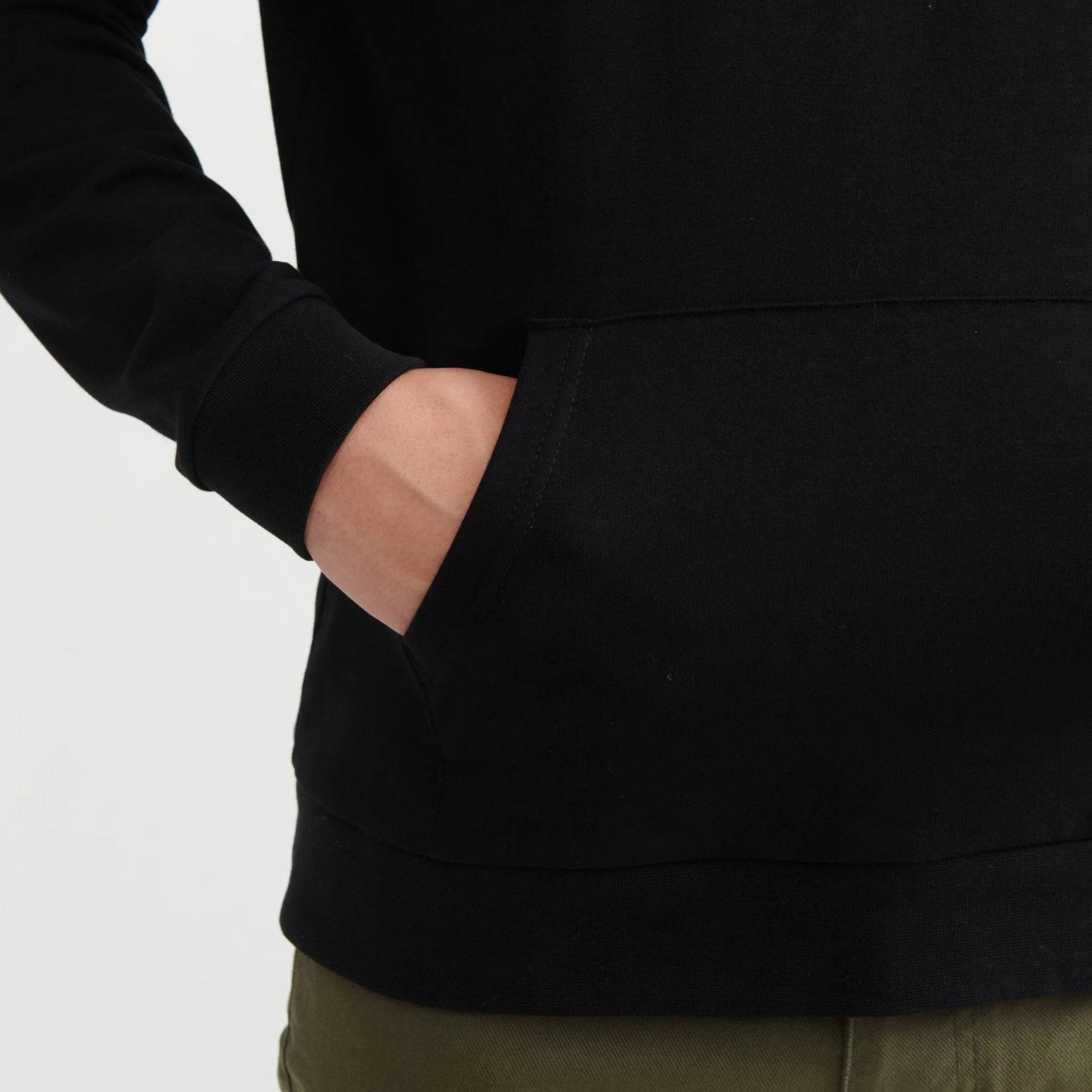 Black French Terry Pullover Hoodie sold by Ash & Erie product image thumbnail 5