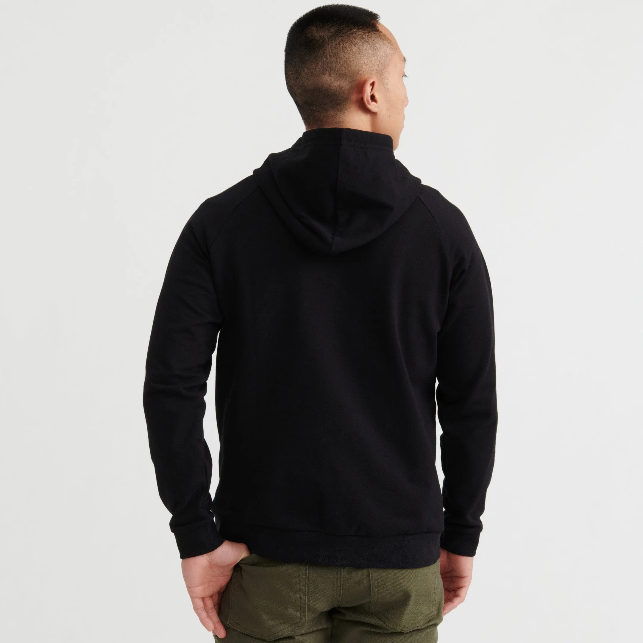 Black French Terry Pullover Hoodie sold by Ash & Erie product image thumbnail 3