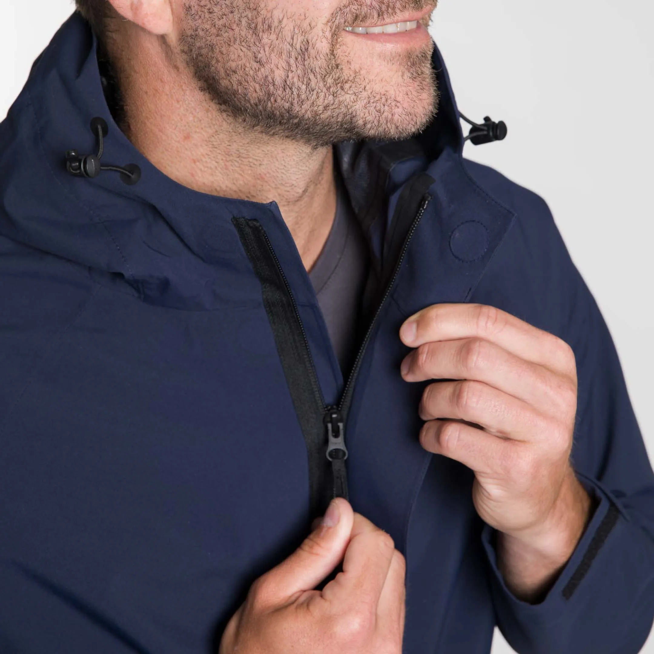 Navy Rain Jacket sold by Ash & Erie product image thumbnail 5
