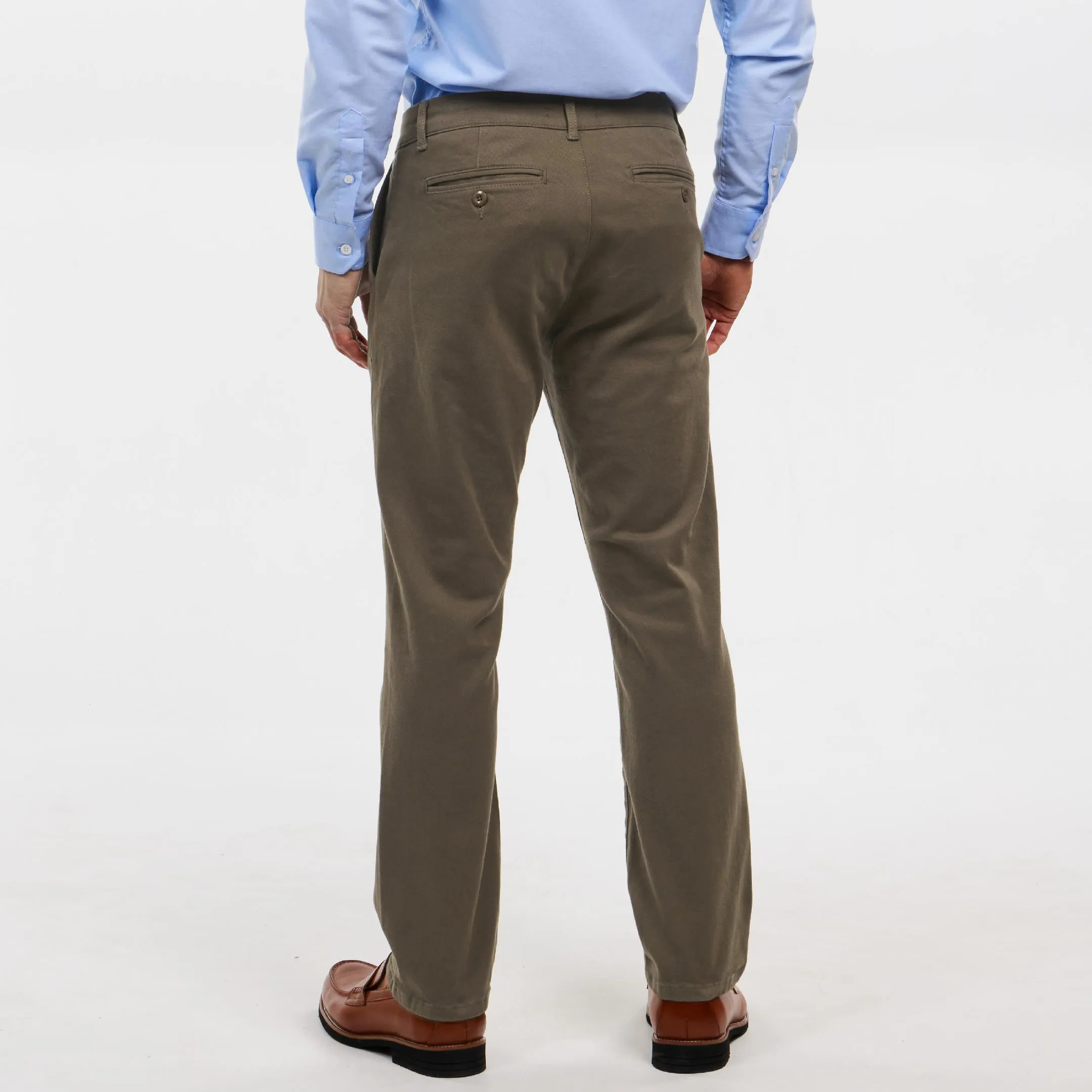 Straight Fit Birch Washed Stretch Chino sold by Ash & Erie product image thumbnail 3