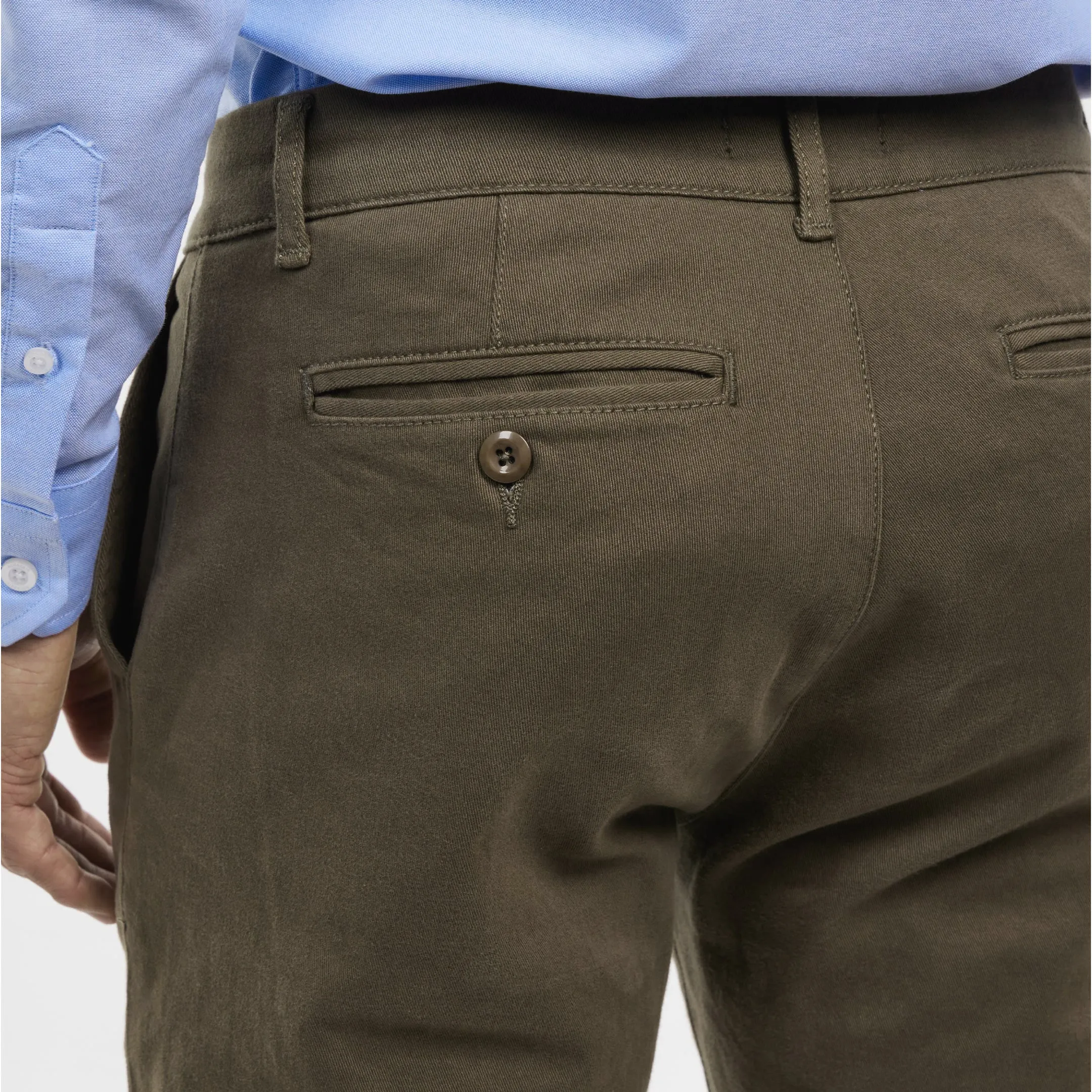 Straight Fit Birch Washed Stretch Chino sold by Ash & Erie product image thumbnail 4