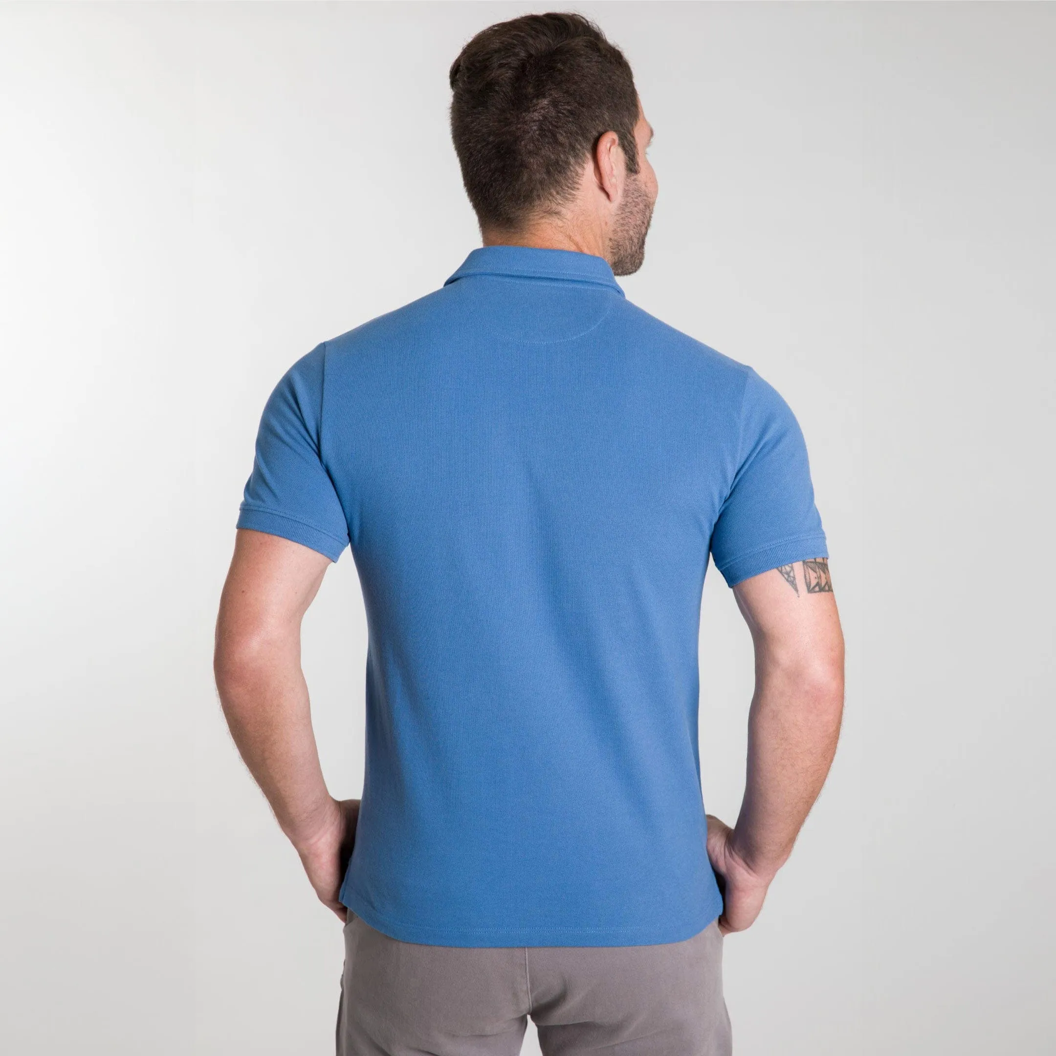 Blue Pique Daily Polo sold by Ash & Erie product image thumbnail 3