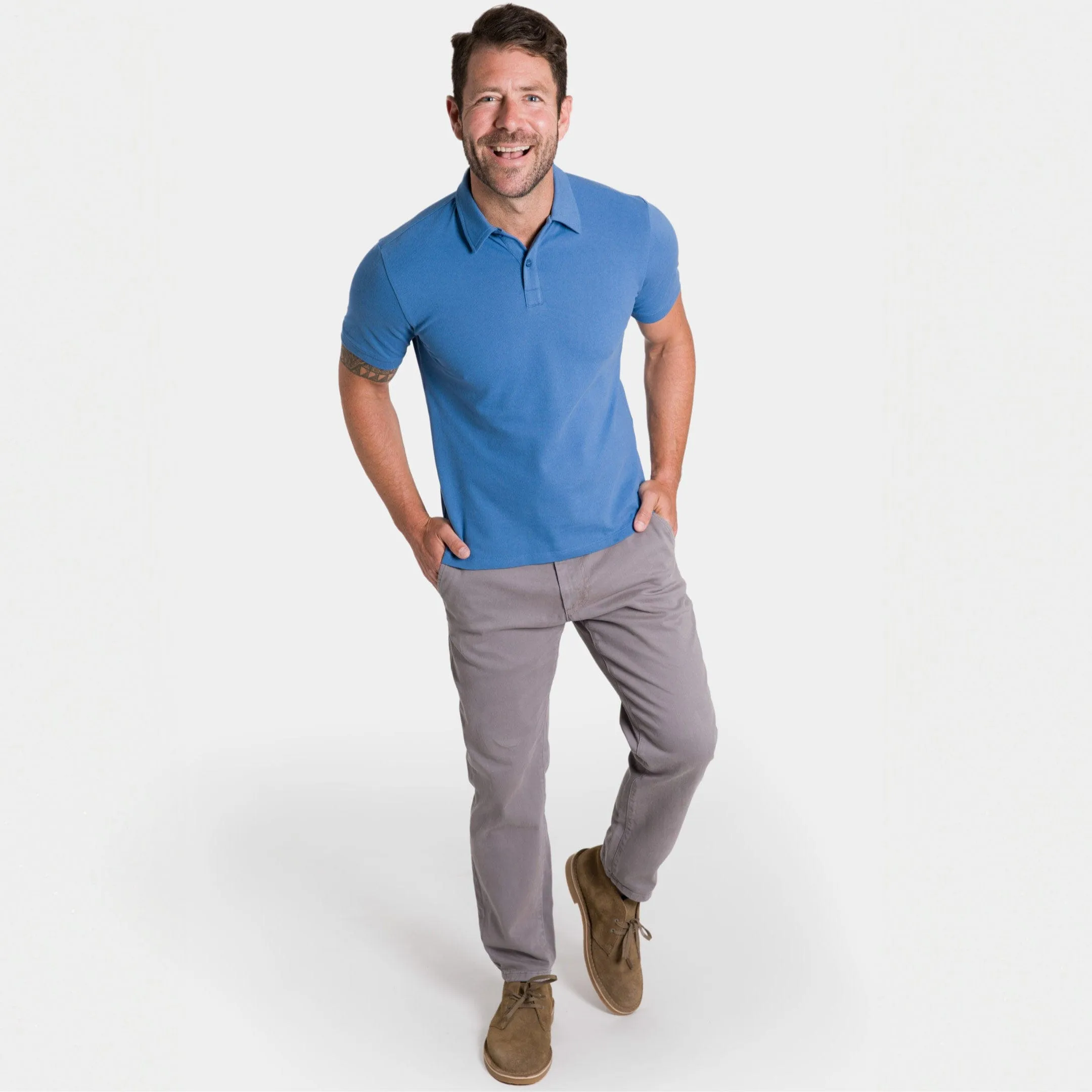 Blue Pique Daily Polo sold by Ash & Erie product image thumbnail 2