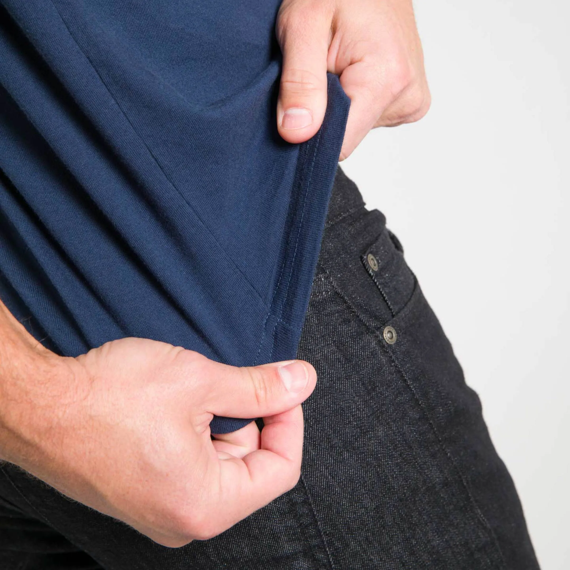 Navy Crew Neck Tee sold by Ash & Erie product image thumbnail 5