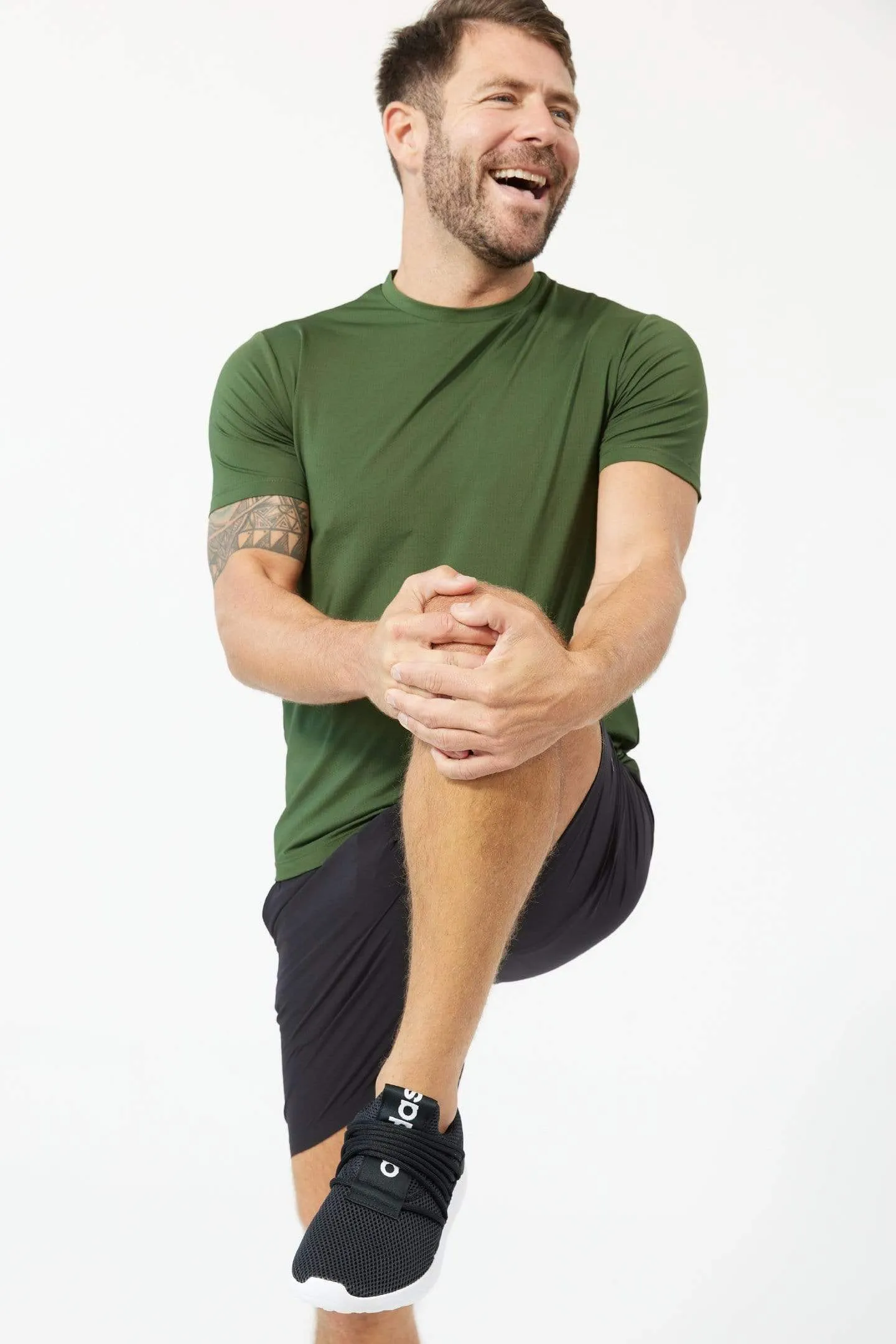 Green Hybrid Ultralight Tee sold by Ash & Erie