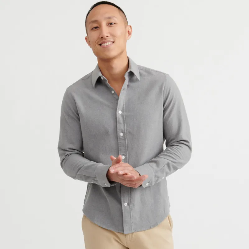 Heather Grey Brushed Shirt sold by Ash & Erie