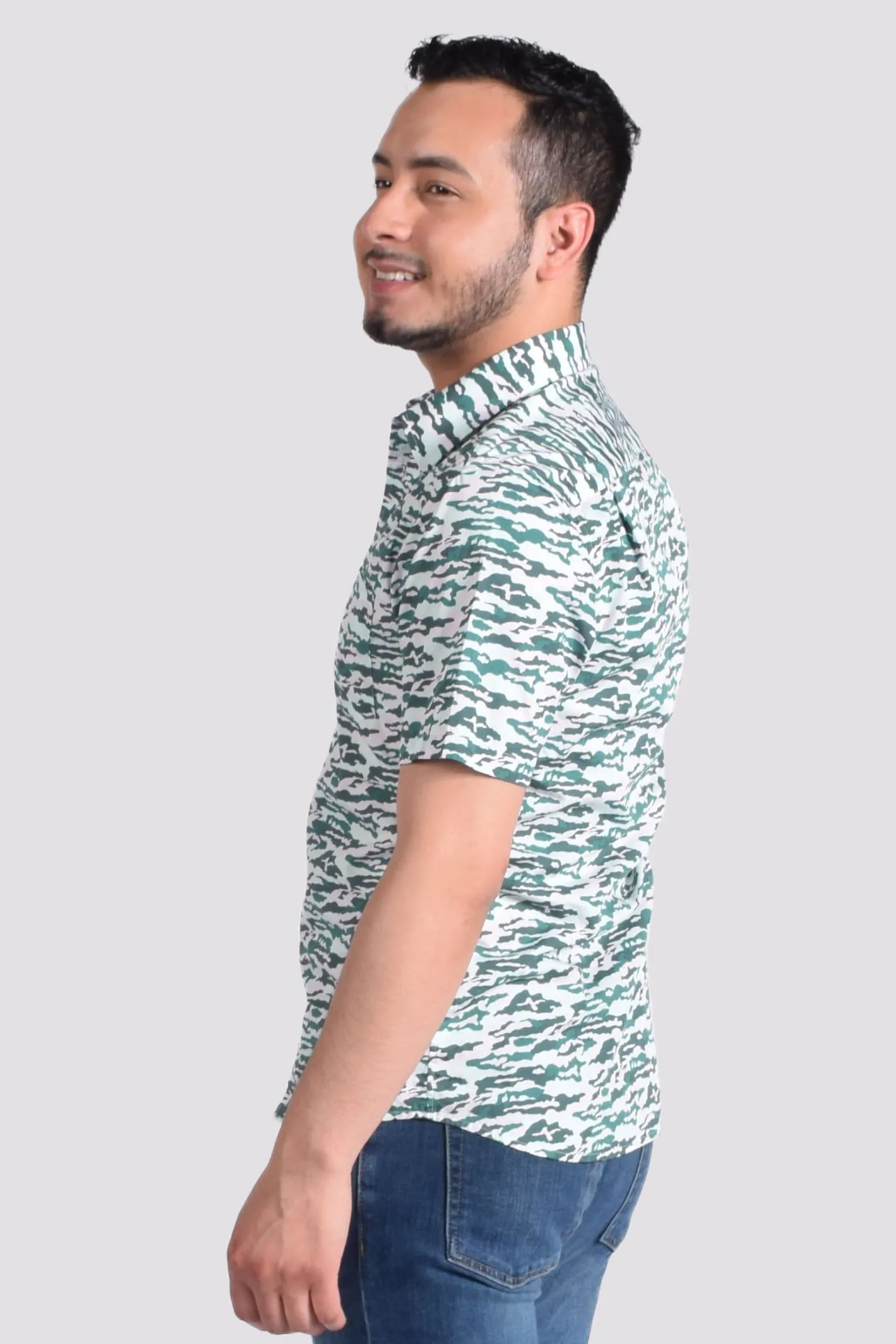 Green Retro Camo Shirt sold by Ash & Erie product image thumbnail 3