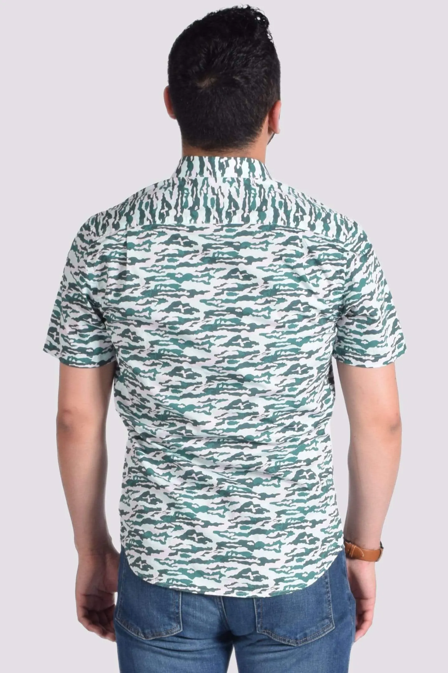 Green Retro Camo Shirt sold by Ash & Erie product image thumbnail 4