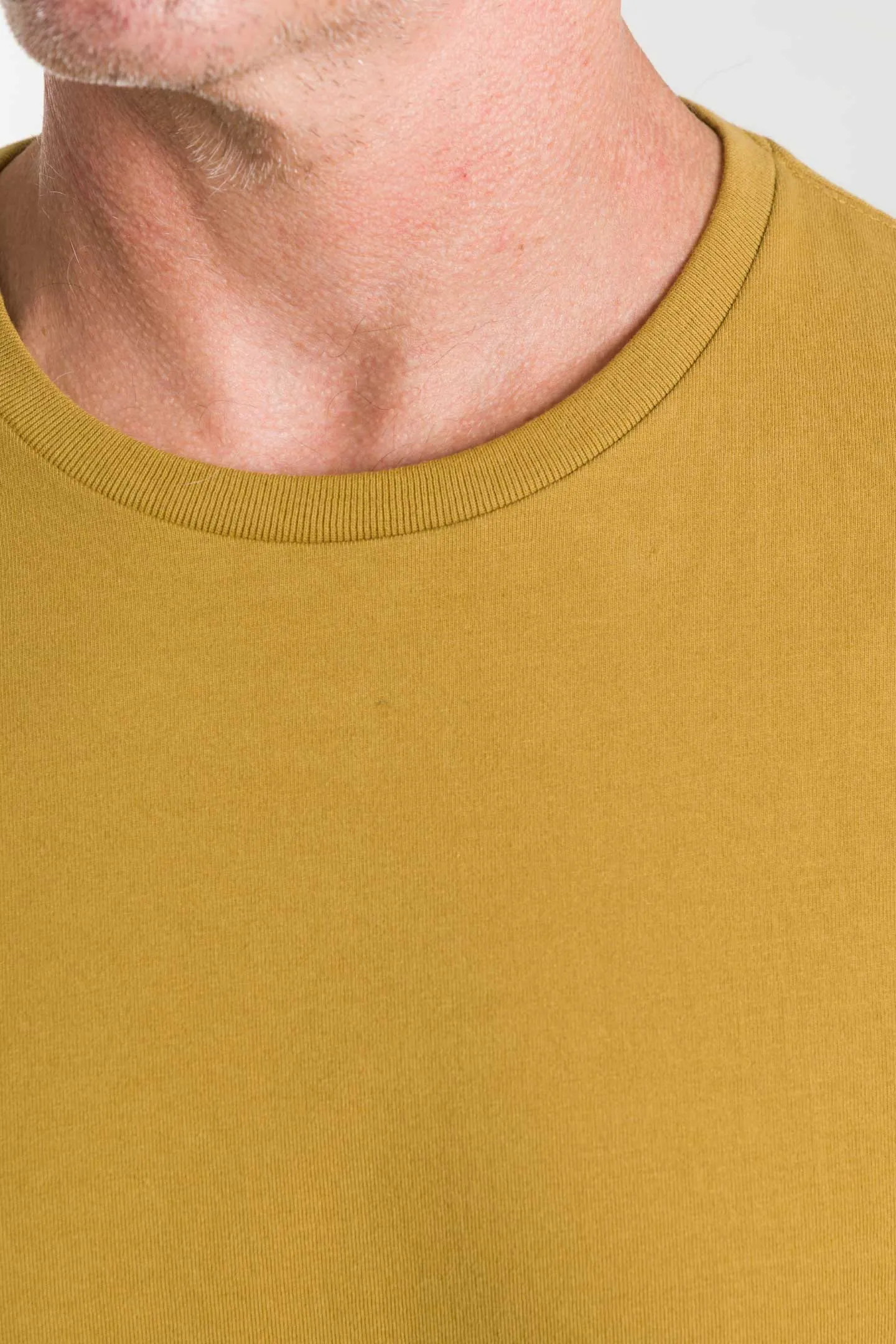 Mustard Pima Cotton Crew Neck Tee sold by Ash & Erie product image thumbnail 4