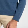 Bright Blue Cotton Crew Neck Sweater sold by Ash & Erie