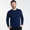 Navy Long Sleeve Pima Cotton Crew Neck Tee sold by Ash & Erie